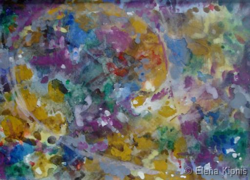 17 - Vier Jahreszeiten - Herbst Tempera 18 x 14 cm